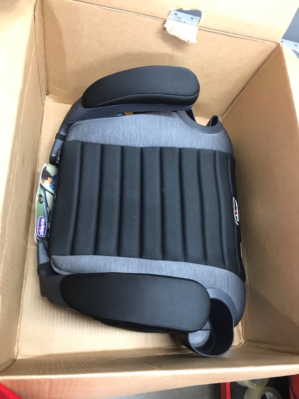 Photo 1 of Chicco GoFit ClearTex Backless Booster Car Seat - Shadow | Black Shadow GoFit with ClearTex No Chemicals