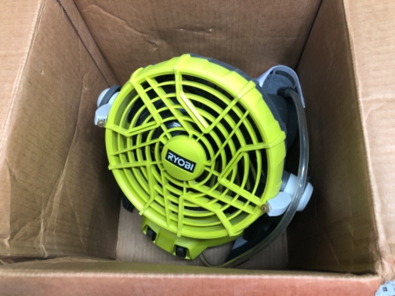 Photo 3 of ***NO BATTERY - UNABLE TO TEST***
RYOBI 18-Volt ONE 2-Speed Bucket Top Misting Fan (Tool Only)