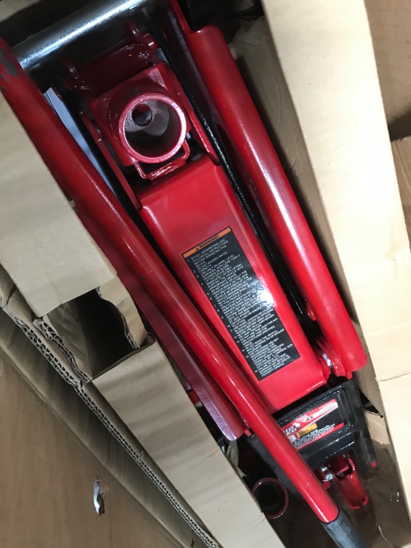 Photo 2 of BIG RED T83006 Torin Hydraulic Trolley Service/Floor Jack with Extra Saddle (Fits: SUVs and Extended Height Trucks): 3 Ton (6,000 lb) Capacity, Red