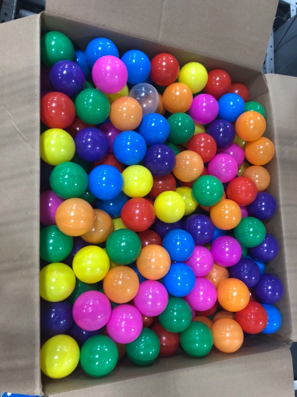 Photo 2 of Ball Pit Balls 500 Count Plastic Balls for Ball Pit Pets Play Toys,Non-Toxic Colorful BPA Free Playpen Balls for Toddlers Kids Birthday Party Decoration Tent Tunnels Pit Balls rainbow 500 pcs