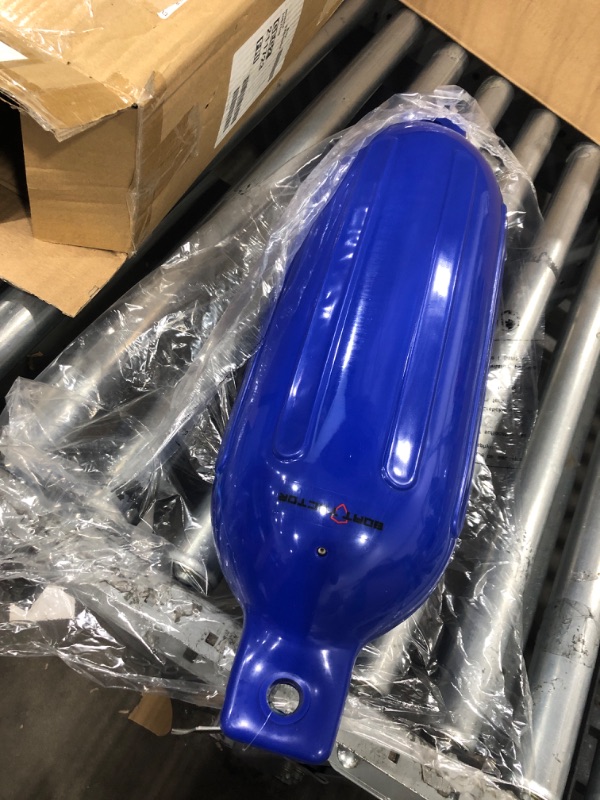 Photo 2 of Extreme Max 3006.7423 BoatTector Inflatable Fender - 6.5" x 22", Cobalt Blue 6.5" x 22" Cobalt Blue