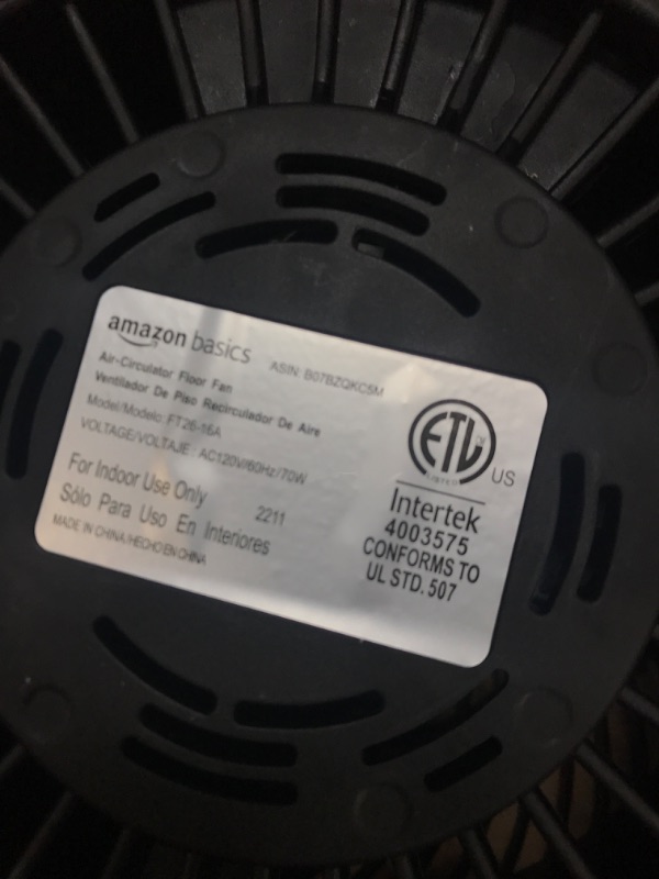 Photo 2 of Amazon Basics 3 Speed Small Room Air Circulator Fan, 11-Inch 11-Inch Air Circulator Fan