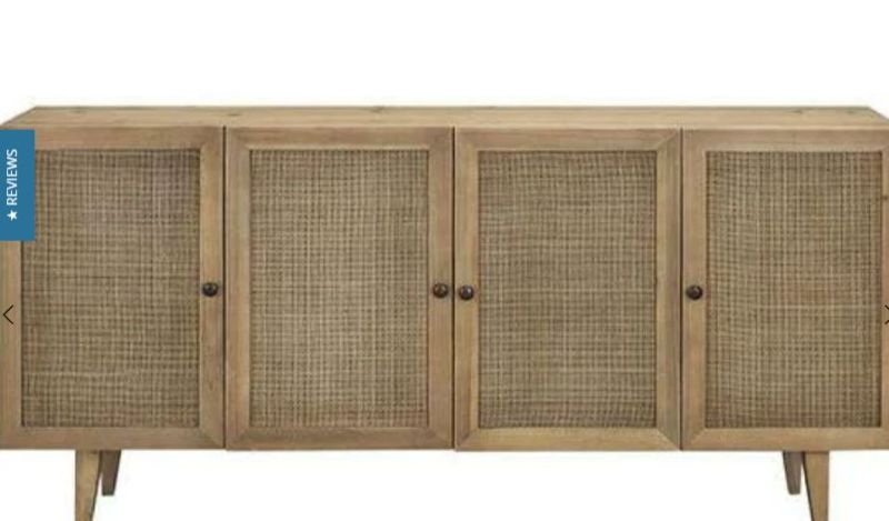 Photo 1 of *USED* MISSING HARDWARE* Dongshuo Mondale 4 Door Sideboard Cabinet