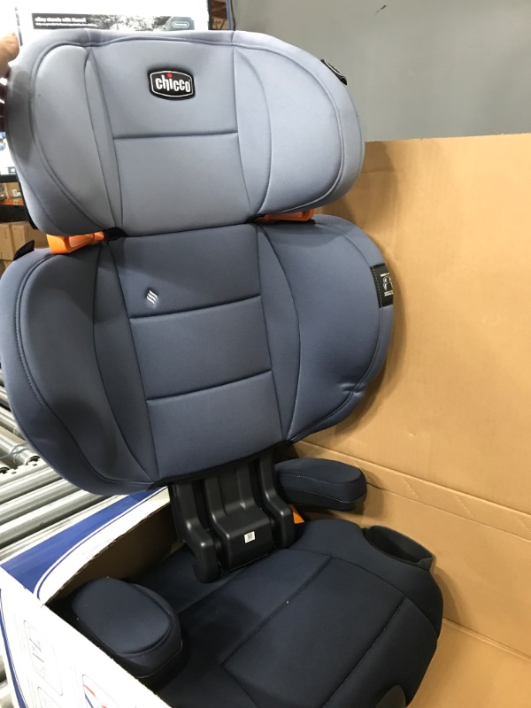 Photo 2 of Chicco KidFit ClearTex Plus 2-in-1 Belt-Positioning Booster Car Seat, Backless and High Back Booster Seat, for Children Aged 4 Years and up and 40-100 lbs. | Reef/Navy KidFit Plus with ClearTex® No Chemicals Reef