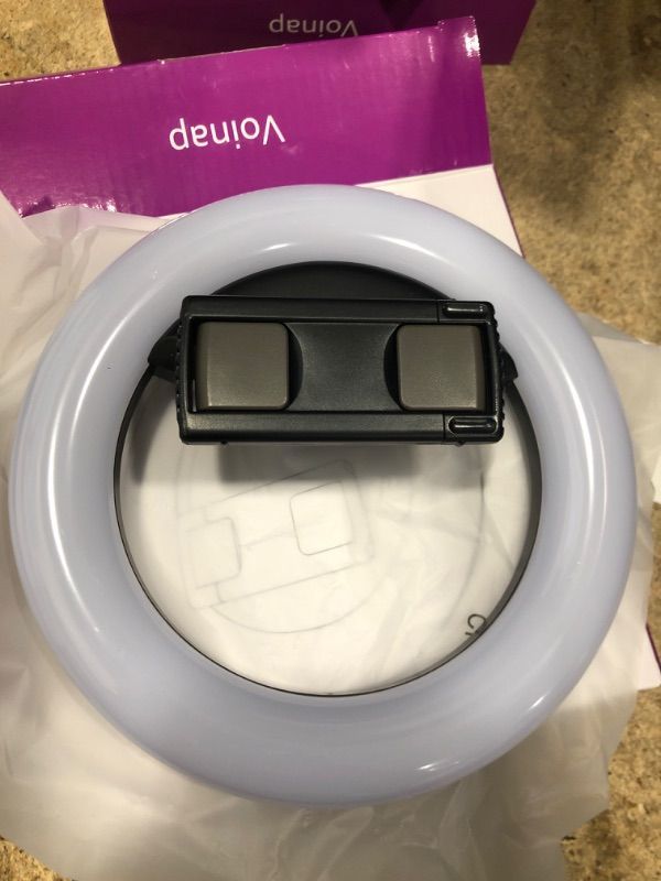 Photo 1 of Voinap Rechargeable Ring Light Without Stand, 6'' Cordless Halo Ring Light Replacement Parts Without Tripod, Ring Light Only No Plug for YouTube Live Stream Video Recording Makeup