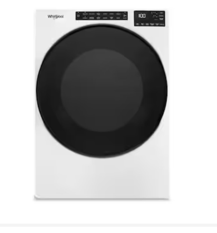 Photo 1 of Whirlpool 7.4-cu ft Stackable Electric Dryer (White) ENERGY STAR