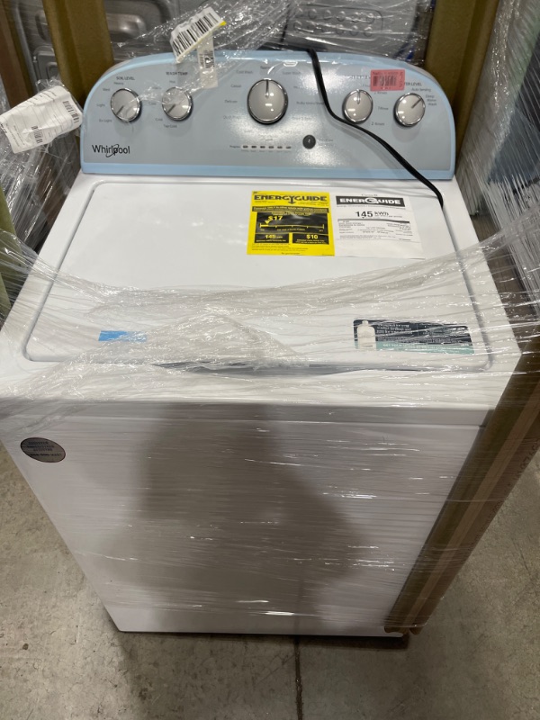 Photo 2 of Whirlpool 3.5-cu ft High Efficiency Agitator Top-Load Washer (White)