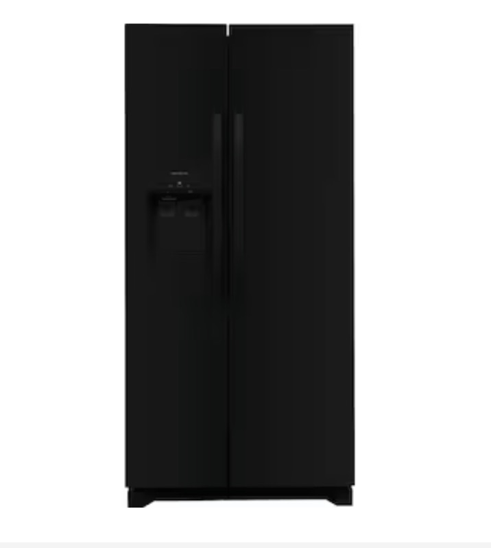 Photo 1 of Frigidaire 22.3-cu ft Side-by-Side Refrigerator with Ice Maker (Black) ENERGY STAR