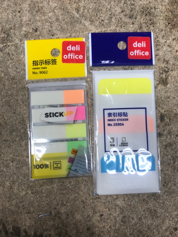 Photo 2 of **TWO PACK** Sticky Index Tabs,Fluorescent Translucent Sticky Note Flags,Colored Sticky Notes for Page Marker Bookmarks,Sticks Securely, Removes Cleanly… 25905