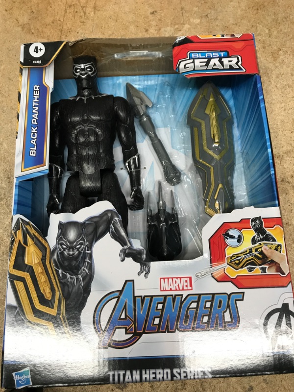 Photo 2 of Avengers Titan Hero Series Blast Gear Deluxe Black Panther Action Figure, 12-Inch Toy, Inspired by Marvel Comics, for Kids Ages 4 and Up