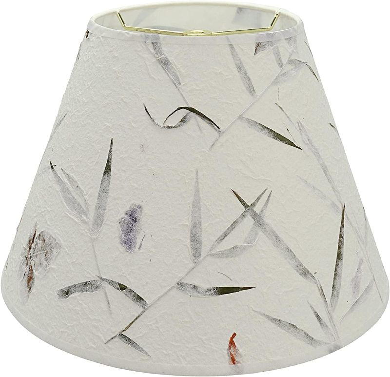 Photo 1 of **TWO** Aspen Creative 32631A, Transitional Hardback Empire Shaped Spider Construction Lamp Shade in Off White, 12" wide (6" x 12" x 9")