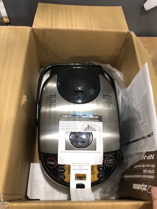 Photo 2 of [READ NOTES]
Zojirushi NP-NWC10XB Pressure Induction Heating Rice Cooker & Warmer, 5.5 Cup, Stainless Black, Made in Japan