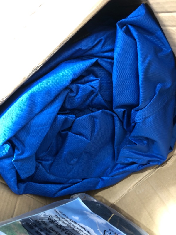 Photo 2 of KING BIRD Heavy Duty Center Console Boat Cover, 600D Anti-Fade Marine Grade Oxford, Waterproof Trailerable UV Resistant with Adjustable 2 Tie-Down Straps Royal Blue Length:22'-24' Beam Width: up to 116"