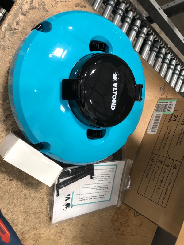 Photo 2 of ???? ???????? Cordless Pool Vacuum -?Up to ??? Mins?Robot Pool Vacuum Cleaner for Above Ground /Inground Pool?Enhance?5200mAh Battery?2-Motor?Powerful Suction for Flat Pool Up 650 Sq.Ft