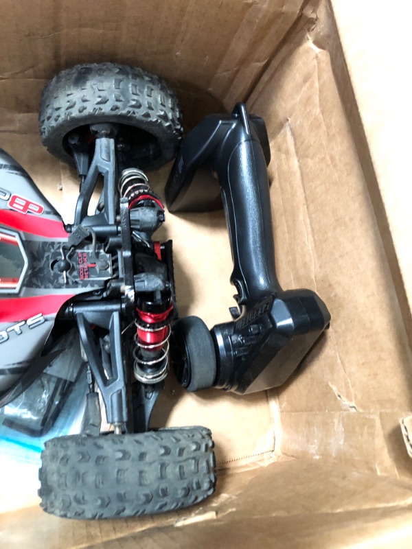 Photo 3 of ARRMA RC Car 1/8 Typhon 6S V5 4WD BLX Buggy with Spektrum Firma RTR (Ready-to-Run), Black and Red, ARA8606V5