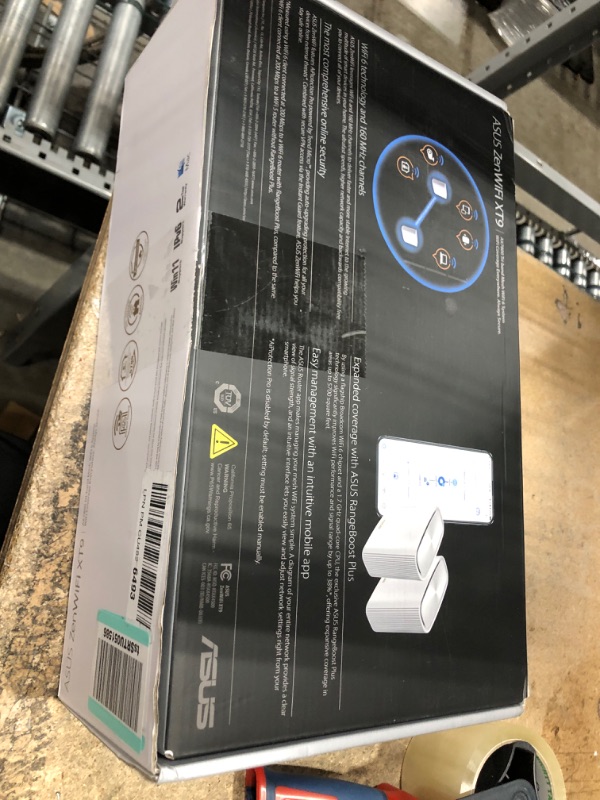 Photo 4 of ASUS ZenWiFi XT9 AX7800 Tri-Band WiFi6 Mesh WiFiSystem (2Pack), 802.11ax, up to 5700 sq ft & 6+ Rooms, AiMesh, Lifetime Free Internet Security, Parental Controls, 2.5G WAN Port, UNII 4, White AX7800 | Tri-Band | 2PKs