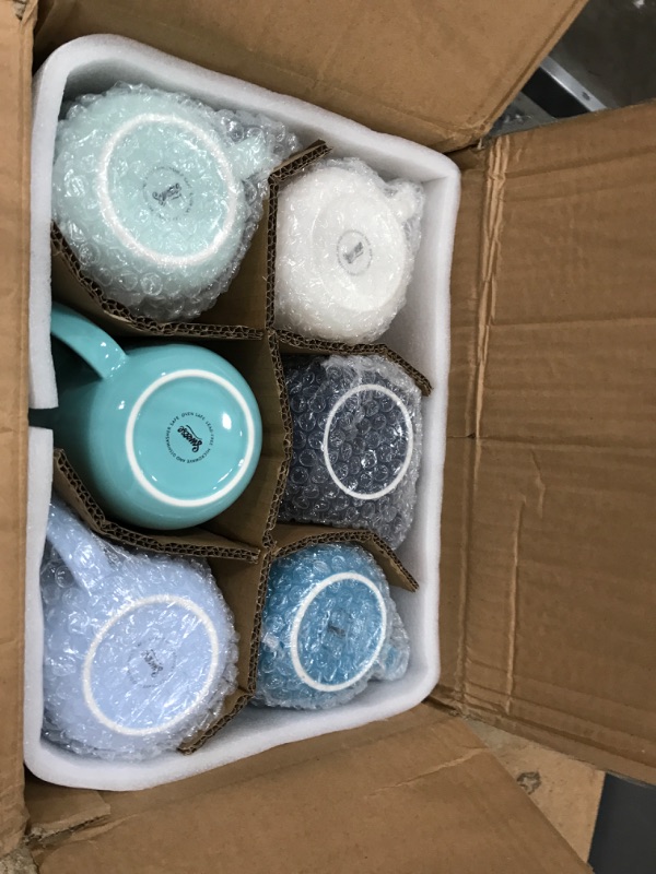 Photo 1 of 6 coffee mugs blue assorted 