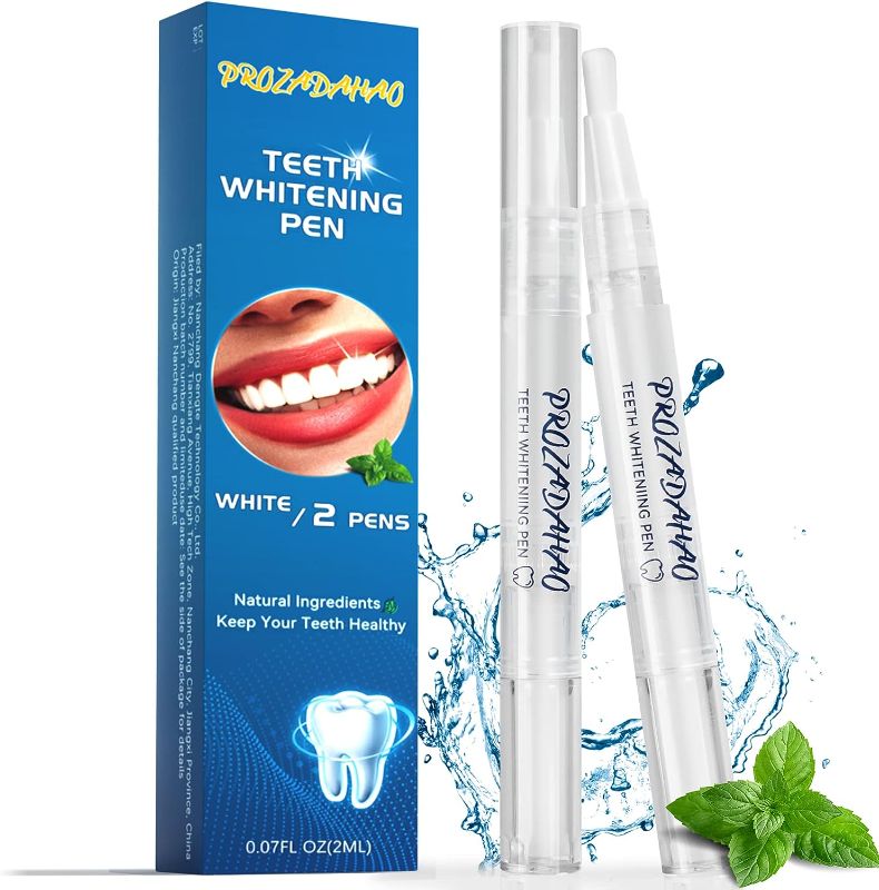 Photo 1 of **TWO PACK ** Teeth Whitening Pen, 2 Pcs Teeth Stain Remover to Whiten Teeth, Effective Teeth Whitening Gel Pen, 20+ Uses, Easy to Use at Home Travel, Painless, No Sensitivity, Mint Flavor
