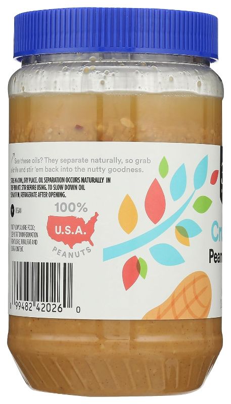 Photo 1 of 3 PK- 365 by Whole Foods Market, Crunchy Peanut Butter With Salt, 36 Ounce EXP 05/24/24