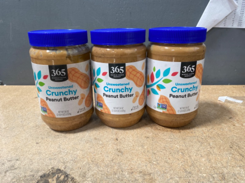 Photo 2 of 3 PK- 365 by Whole Foods Market, Crunchy Peanut Butter With Salt, 36 Ounce EXP 05/24/24