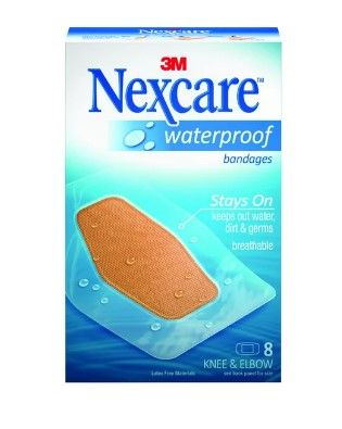 Photo 1 of 2 PK- Nexcare Wateproof Bandage, Knee/Elbow, 2.375 Inches x 2 Inches, 8 Count
