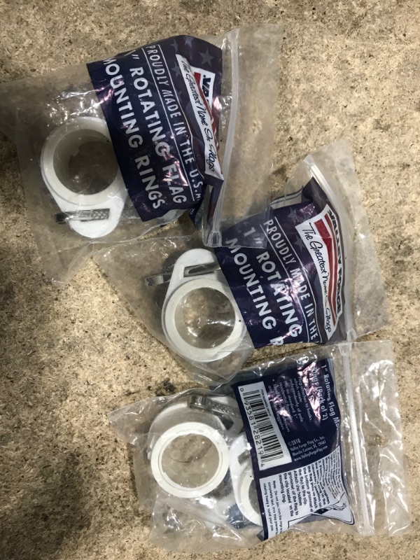 Photo 2 of 3 PK- Valley Forge Flag Mounting Rings Pvc