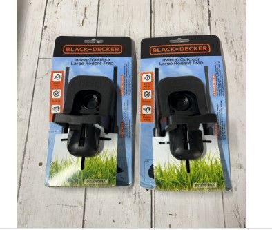 Photo 1 of 2 Pcs Black+decker Large Rodent Traps Indoor/outdoor Rat Mouse Trap Reuseable
