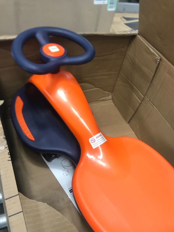 Photo 1 of **MOTOR IS BAD PARTS ONLY**
Electric Wiggle Car Ride On Toy, ANPABO 2 in 1 Wiggle Car with Rechargable Battery and Pedal, Orange