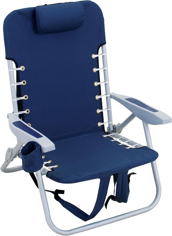 Photo 2 of  Suspension Folding Beach Chair - Blue/Yellow