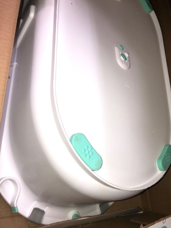 Photo 2 of 4-in-1 Grow-with-Me Bath Tub by Frida Baby Transforms Infant Bathtub to Toddler Bath Seat with Backrest for Assisted Sitting in Tub