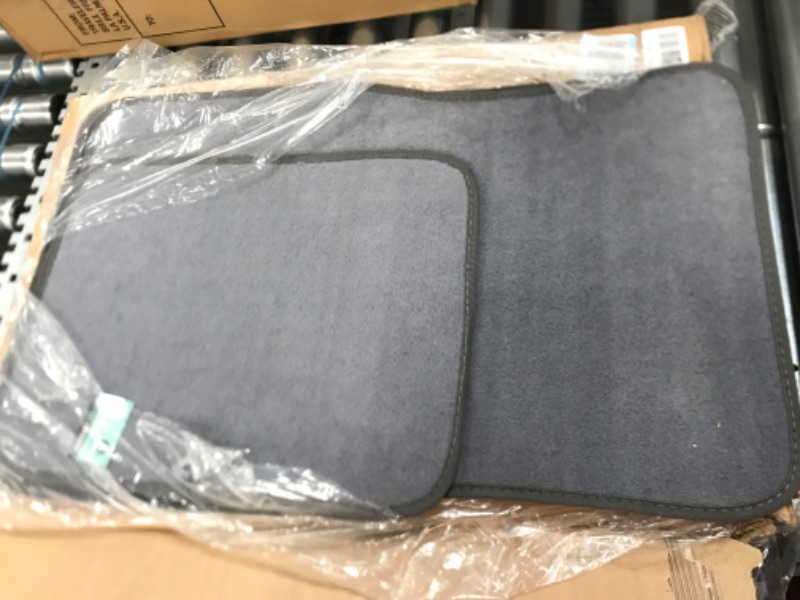 Photo 2 of FH Group F14403GRAY Universal Fit Carpet Gray Automotive Floor Mats fits most Cars, SUVs and Trucks with Heel Pad Deluxe Gray 4 pc Carpet Floor Mats