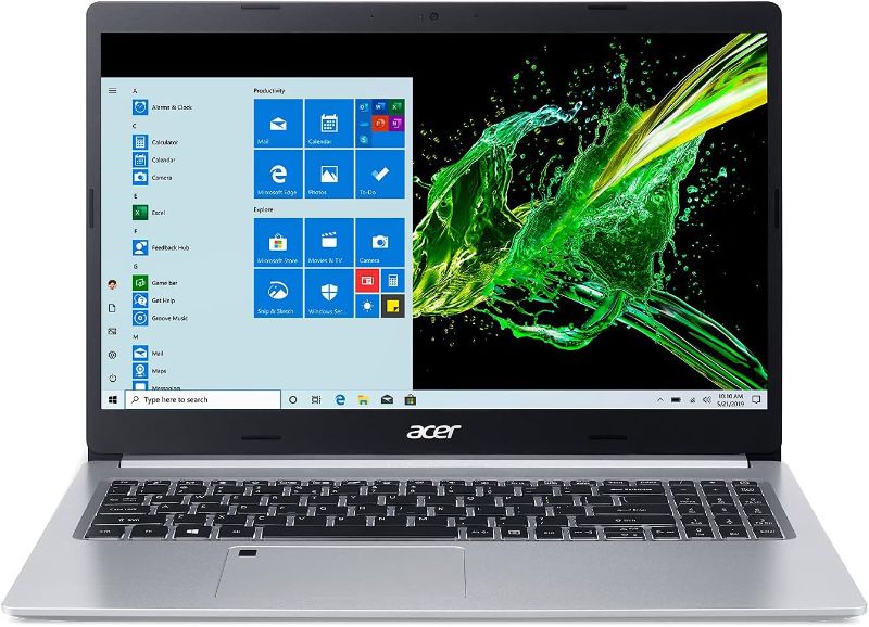 Photo 1 of Acer Aspire 5 A515-55-56VK, 15.6" Full HD IPS Display, 10th Gen Intel Core i5-1035G1, 8GB DDR4, 256GB NVMe SSD, Intel Wireless WiFi 6 AX201, Fingerprint Reader, Backlit Keyboard, Windows 10 Home
