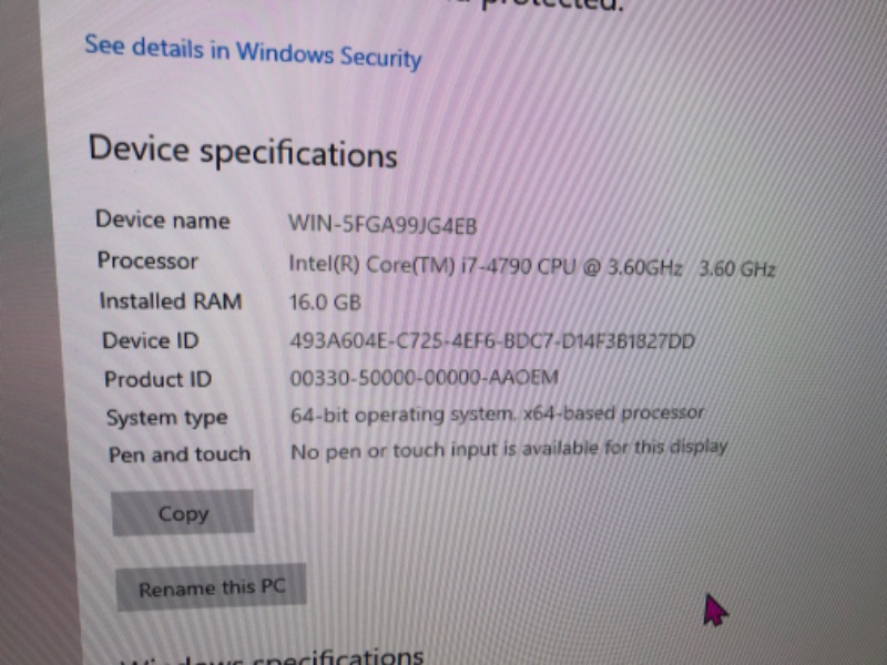 Photo 1 of Dell OptiPlex 9020 Refurbished Desktop Computer i7-4790 Small Form Factor PC, 16GB Ram 500 gb SSD