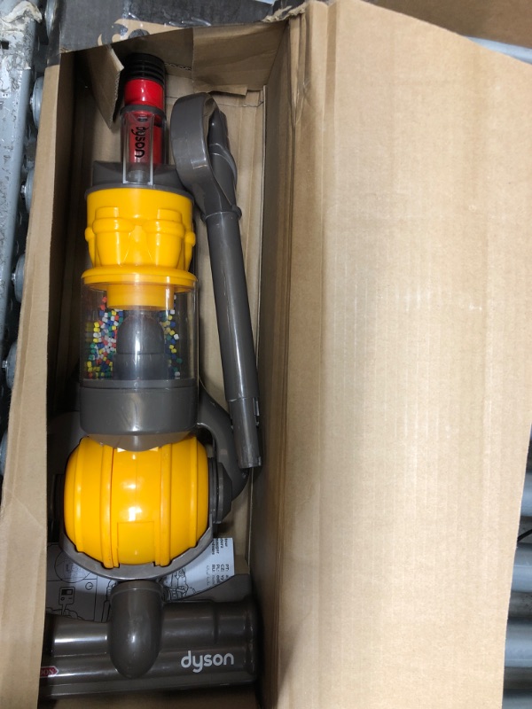 Photo 2 of Casdon Dyson Ball | Miniature Dyson Ball Replica For Children Aged 3+ | Features Working Suction To Add Excitement To Playtime Grey/Yellow