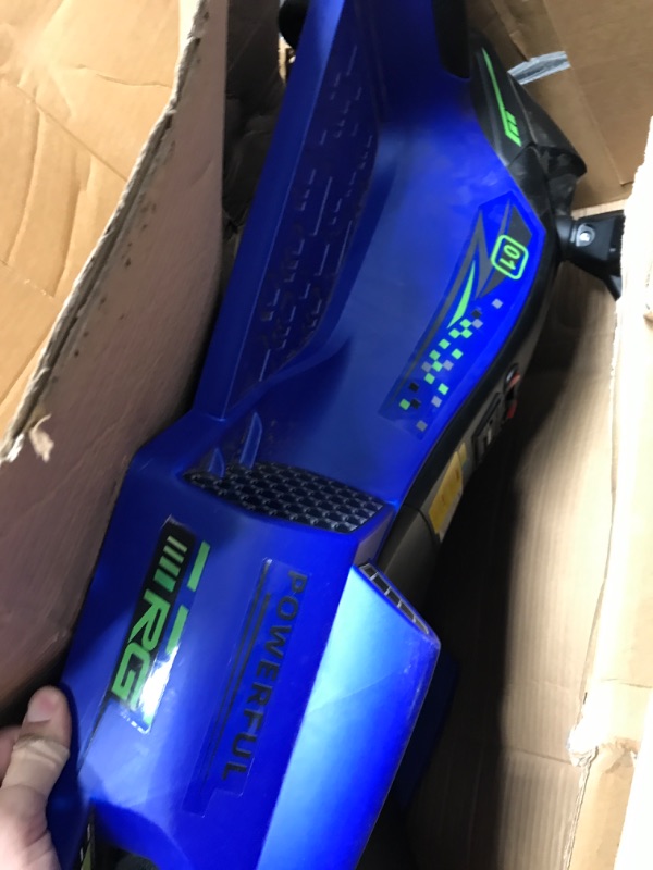 Photo 1 of 24V Kids Ride on Drift Car for Kids, Electric Drifting Go-Kart Up to 7.5 mph Variable Speed, Built-in Music,Colorful LED Light,USB,Low-Power Alarm,Blue