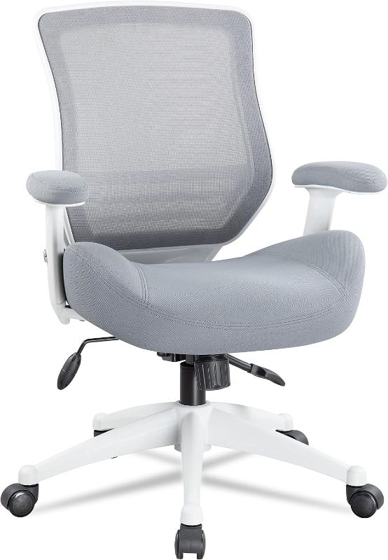 Photo 1 of *Missing parts* BOLISS Office Chair Ergonomic Desk Chair Mesh Computer Chair Height Adjusting Arm Waist Support Function-Grey
