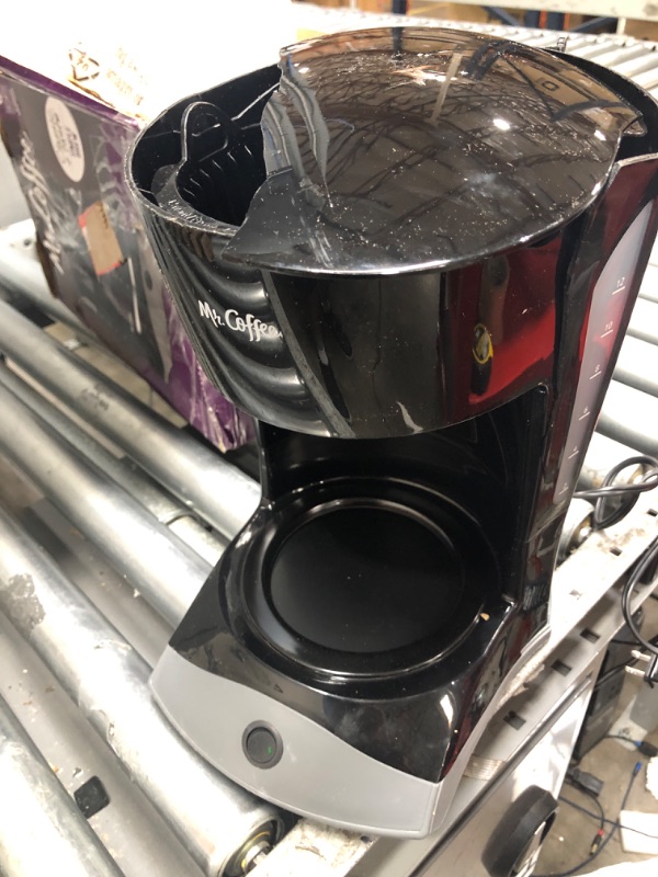 Photo 3 of *DAMAGE TO TOP LID* Mr. Coffee Coffee Maker with Auto Pause and Glass Carafe, 12 Cups, Black & 2129512, 5-Cup Mini Brew Switch Coffee Maker, Black Black Coffee Maker + Coffee Maker, Black