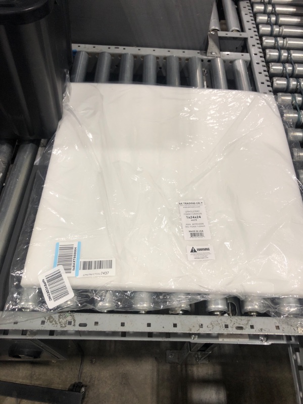 Photo 2 of AK TRADING CO. 24" W x 24" L Upholstery Foam Cushion High Density (Chair Cushion Square Foam for Dinning Chairs, Wheelchair Seat Cushion Replacement) - Made in USA (1x24x24),White High Density Foam 1" H x 24" W x 24" L