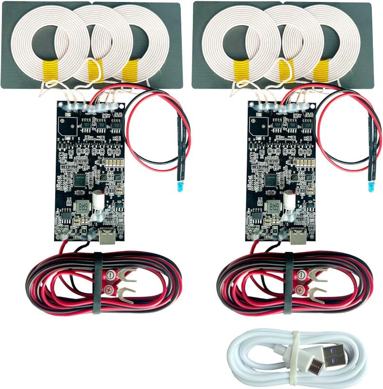 Photo 1 of UUMAO 2 Pack Wireless Car Charger 3 Coil Motherboard pcba, 15W Fast Charging, high-Power Wireless Charger Transmitter Module 12V-24V Input, DIY Charger Wireless for RV Wireless Charger pcba
