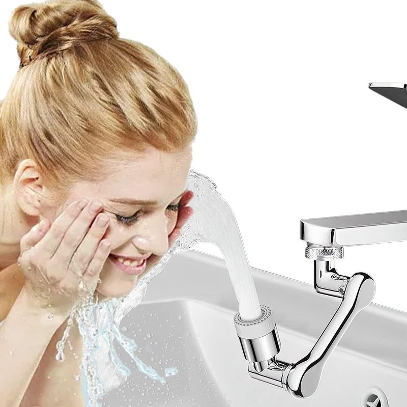 Photo 2 of 1080° Rotating Faucet Extender Aerator, SOONAN Universal Splash Filter Faucet,1080 Degree Swivel Faucet Aerator Sink Face Wash Attachment with 2 Water Outlet M