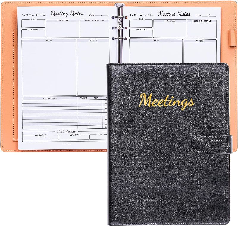 Photo 1 of Meeting Notebook for Work ,Work Planner,Project Management Notebook,Office/ Business Meeting Notes for Men & Women to Professionally Manage Business Projects,200Page (100Sheet,8.4”x10.8”)