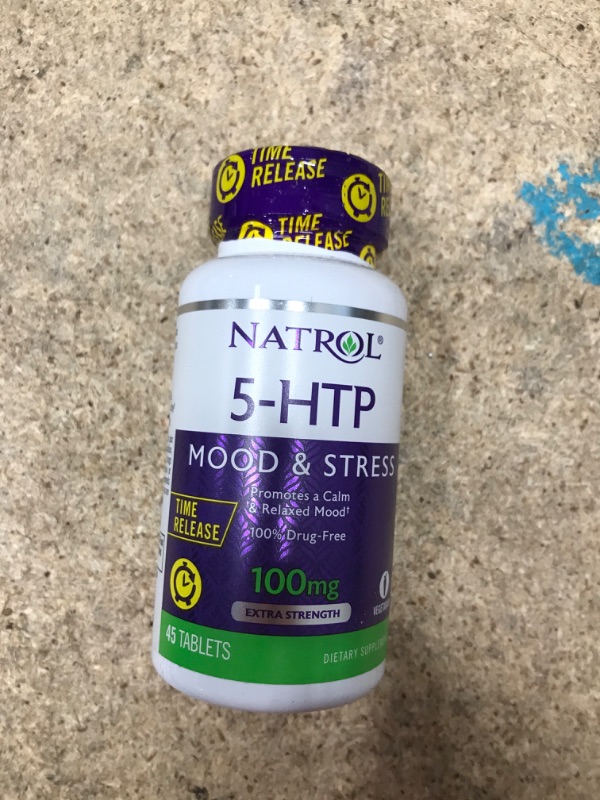 Photo 2 of 5-Htp 100Mg Time Release by Natrol - 45 Tab, bb sep 24