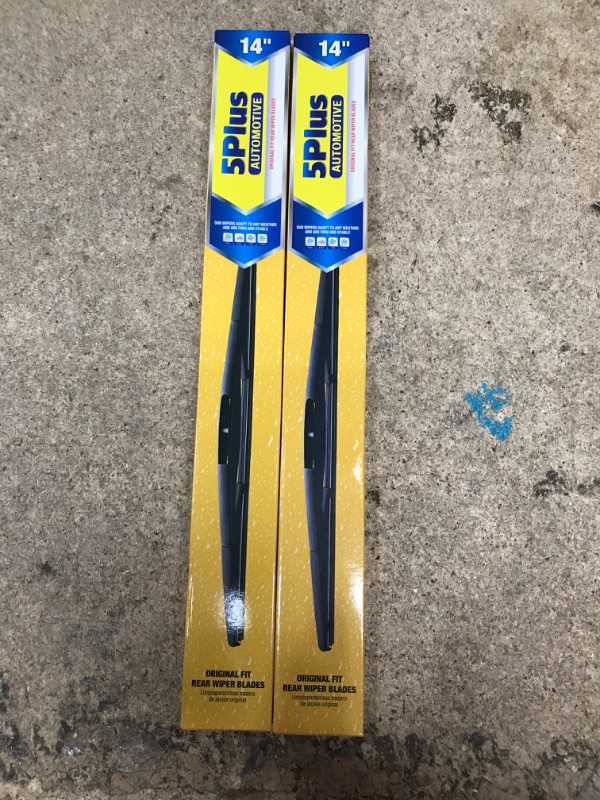 Photo 1 of 2 pack of 5 PLUS Rear Wiper Blade 14 inch (14-B), Replacement for Subaru Forester 2022-2006 Ascent 22-19 Impreza 11-04 Legacy 09-05 Outback 19-05 Tribeca 14-06 /Honda CRV 11-07 Fit 20-07 Back Windshield +More 14"(14-B) Rear Wiper Blade