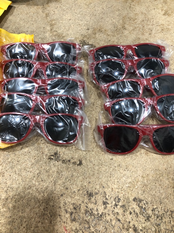 Photo 1 of 10 PACK SUNGLASSES RED