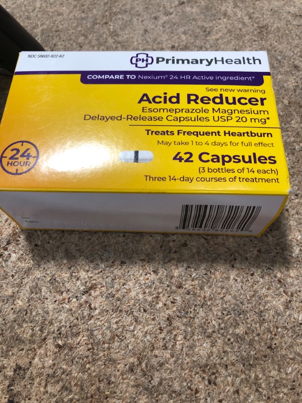 Photo 2 of 10/2023 *** Primary Health Acid Reducer Esomeprazole Magnesium 20mg Delayed-Release Capsules, 42Count