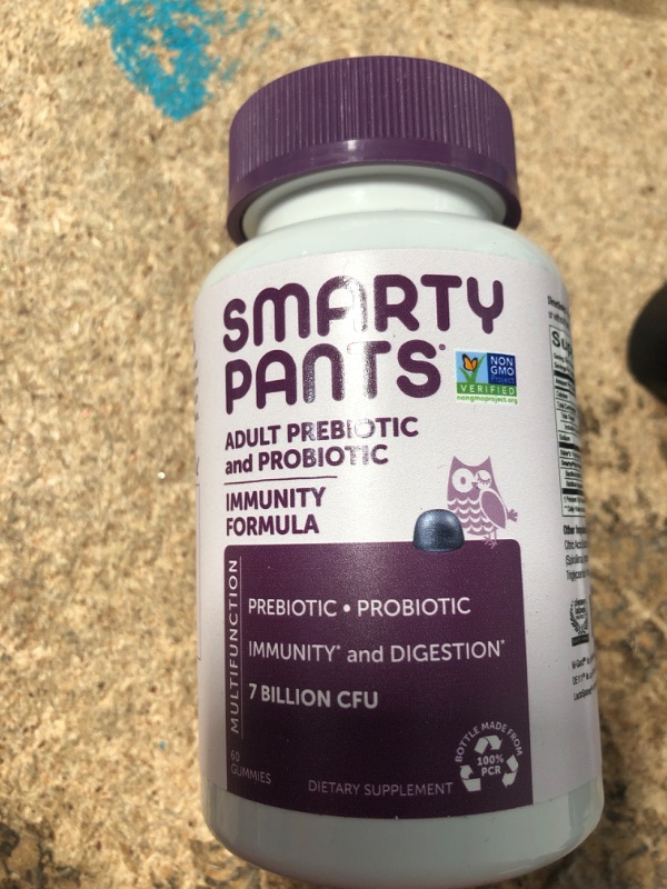 Photo 2 of 08/24/2023 *** SmartyPants Adult Probiotic Immunity Gummies: Prebiotics & Probiotics for Immune Support & Digestive Comfort, Blueberry Flavor, 60 Gummy Vitamins, 30 Day Supply, No Refrigeration Required Adult Probiotic - Blueberry