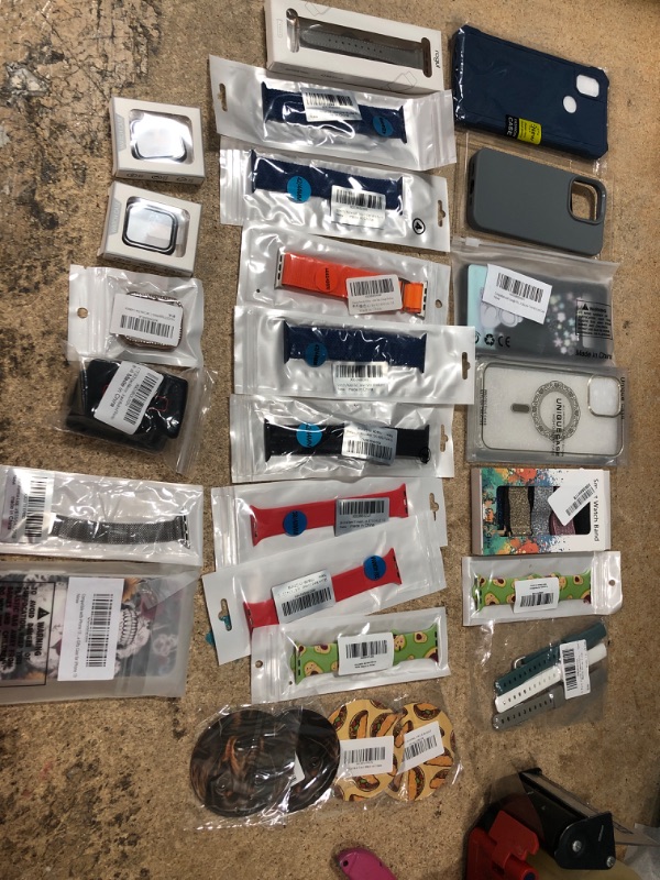 Photo 1 of 26 ITEMS ASSORTED PHONE CASE, WATCH BAND BUNDLE