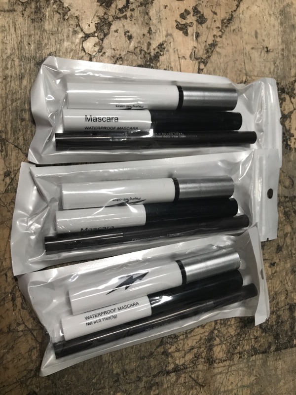 Photo 2 of 3 pack - 3 Different Mascara, With Drawing Eyebrow Pencill,Waterproof Smudge-Proof, All Day Exquisitely Long,Natural Looking Brows (Brown/Black)