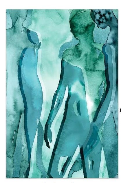 Photo 1 of "Water Women II" by EAD Art Coop Frameless Free-Floating Tempered Art Glass Wall Art
