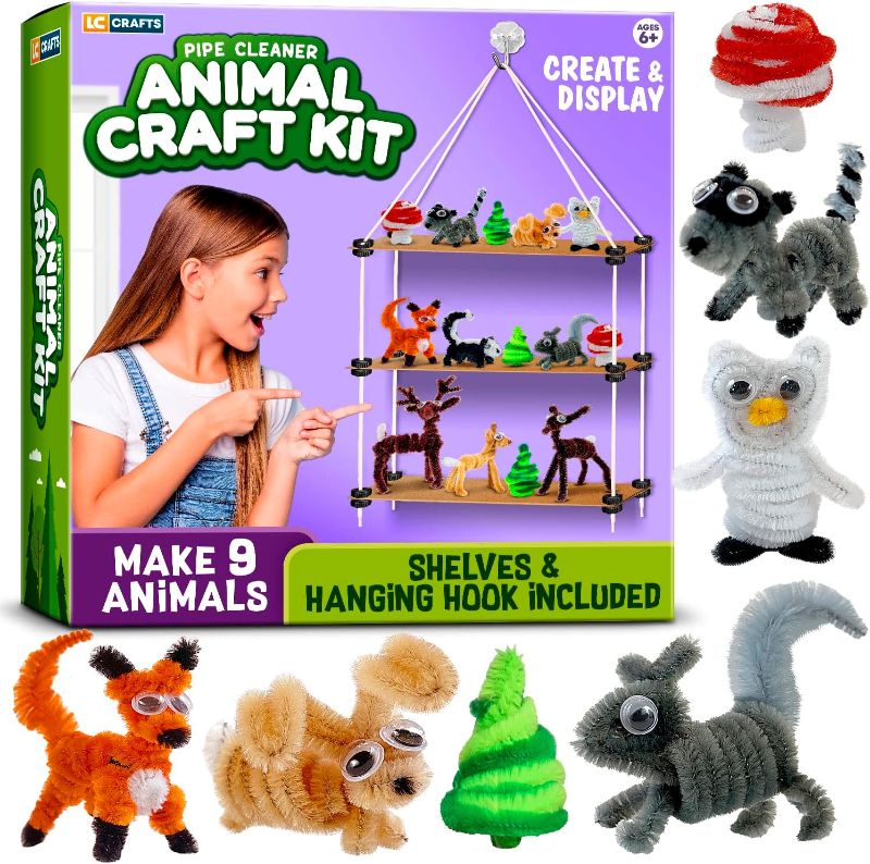 Photo 1 of Art and Crafts Kit for Kids Ages 8-12, Create and Display Animals, Kit Includes Supplies & Instruction, Best Craft Project for Kids Ages 7,8,9,10,11,12 Great Gift!
